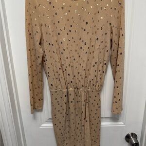 NWT Flounce London Vintage Dress 70s Style Size 8 Gold Sequins Mini Dress